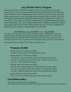 Mérida Pottery Program - Day of the Dead 2025