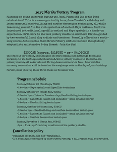 Mérida Pottery Program - Day of the Dead 2025