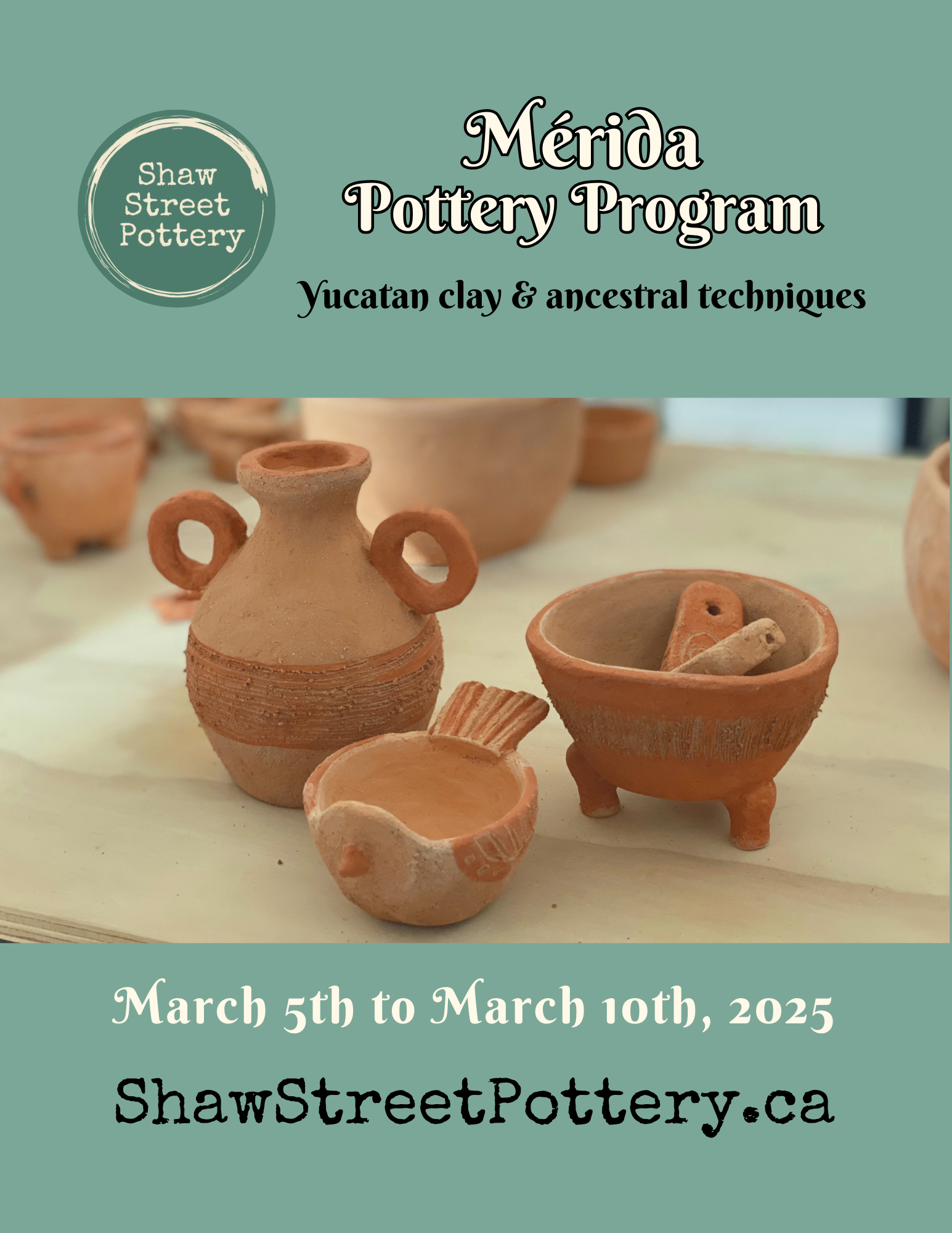 **Mérida Pottery Program Only - March